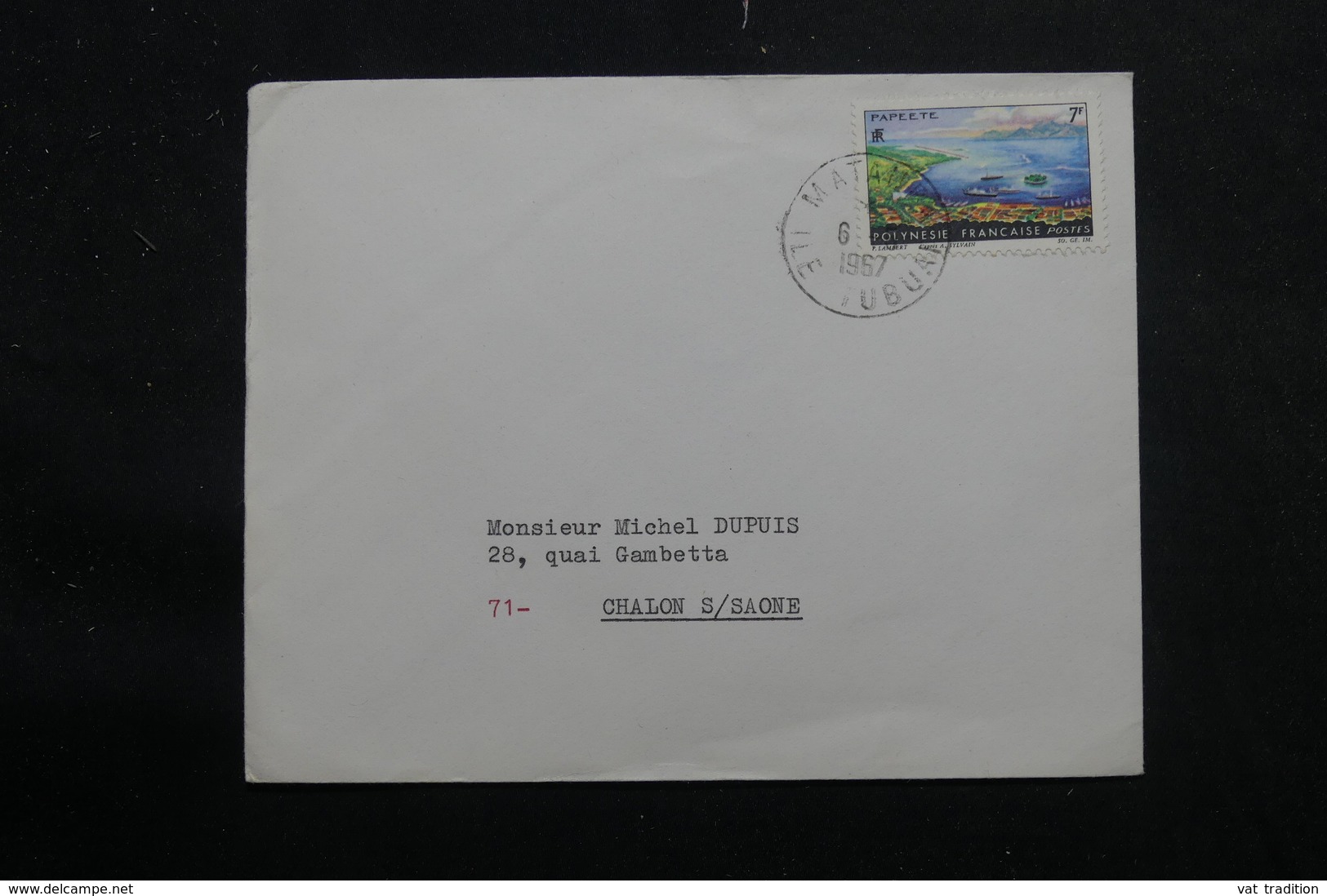 POLYNÉSIE - Enveloppe De Mataura En 1967 Pour La France , Affranchissement Plaisant - L 55964 - Storia Postale