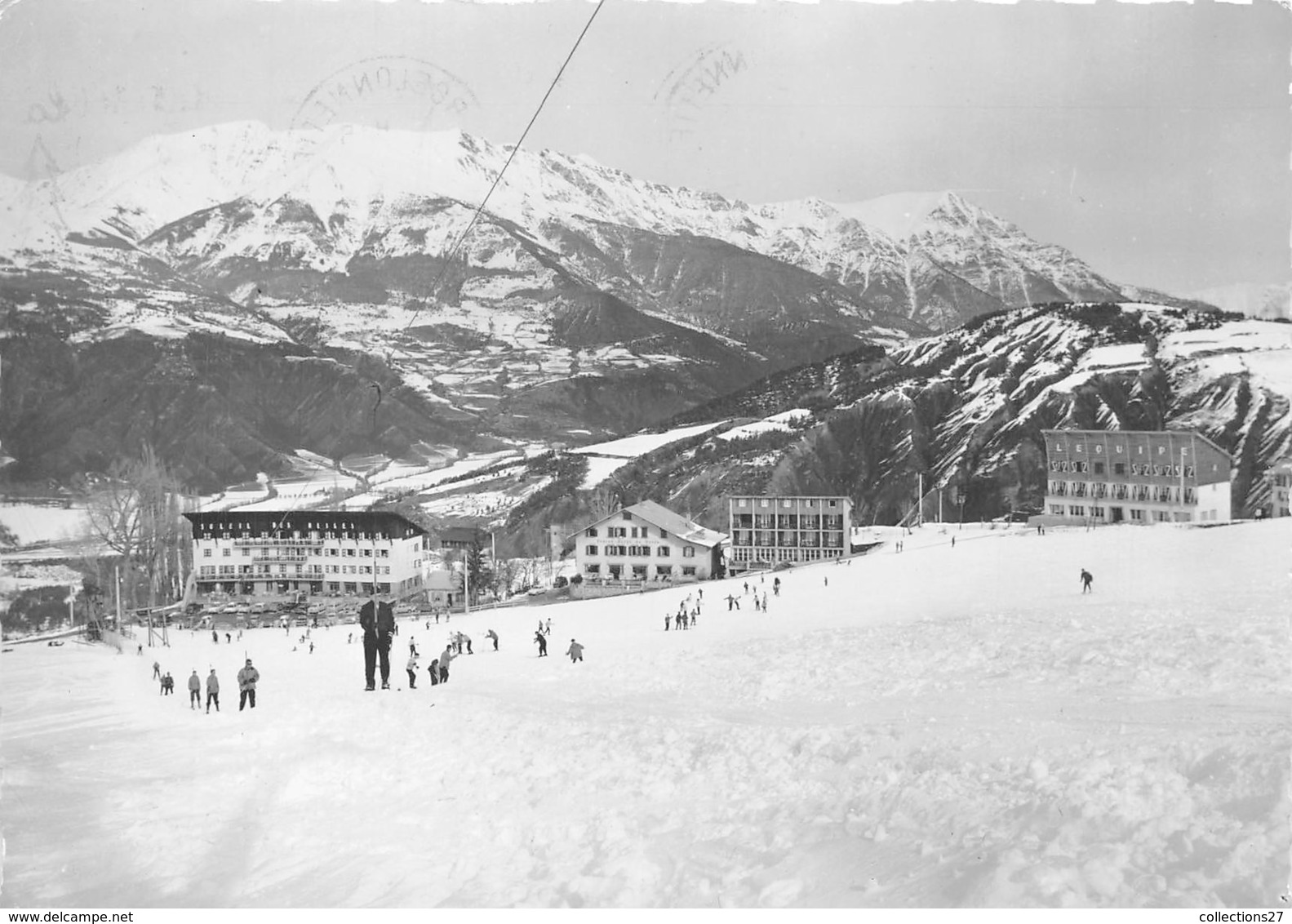 04-LE-SAUZE-SUR-BARCELONNETTE-PISTE DES DEBUTANTS ET LES HÔTELS - Barcelonnette