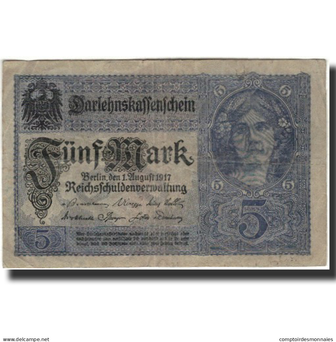 Billet, Allemagne, 5 Mark, KM:56a, TB - 5 Mark