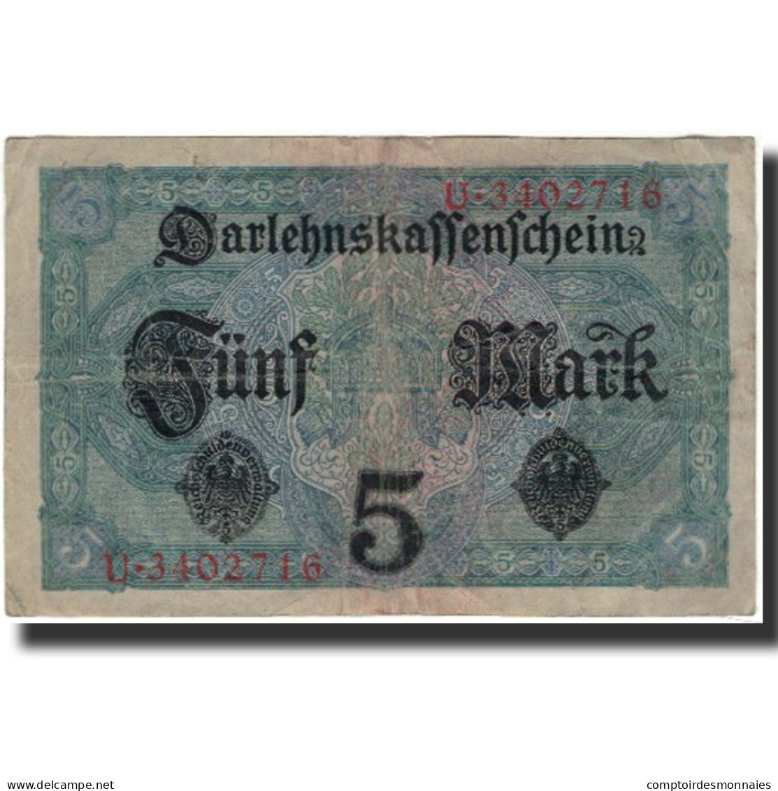 Billet, Allemagne, 5 Mark, KM:56a, TB - 5 Mark