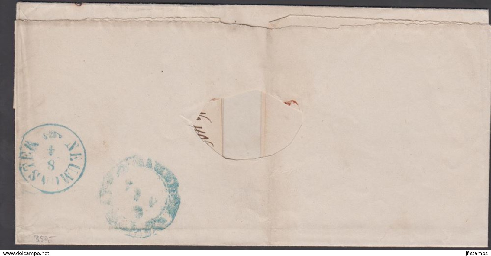 1861. 1?? + ALTONA7 4 To Flensburg.  Pair 4 S KGL POST FRIM. Var PUST Pl. III No.6. A... () - JF321263 - Brieven En Documenten