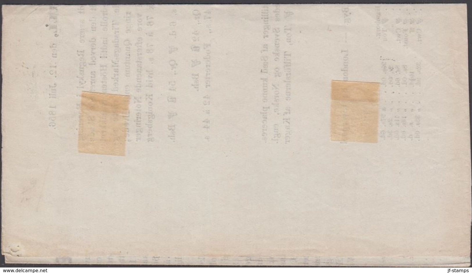 1856. 169? + HOLST. EISENB. POSTSP. BUREAU 15 7 1856 To Kjøbenhavn. 4 S KGL POST FRIM... () - JF321285 - Briefe U. Dokumente