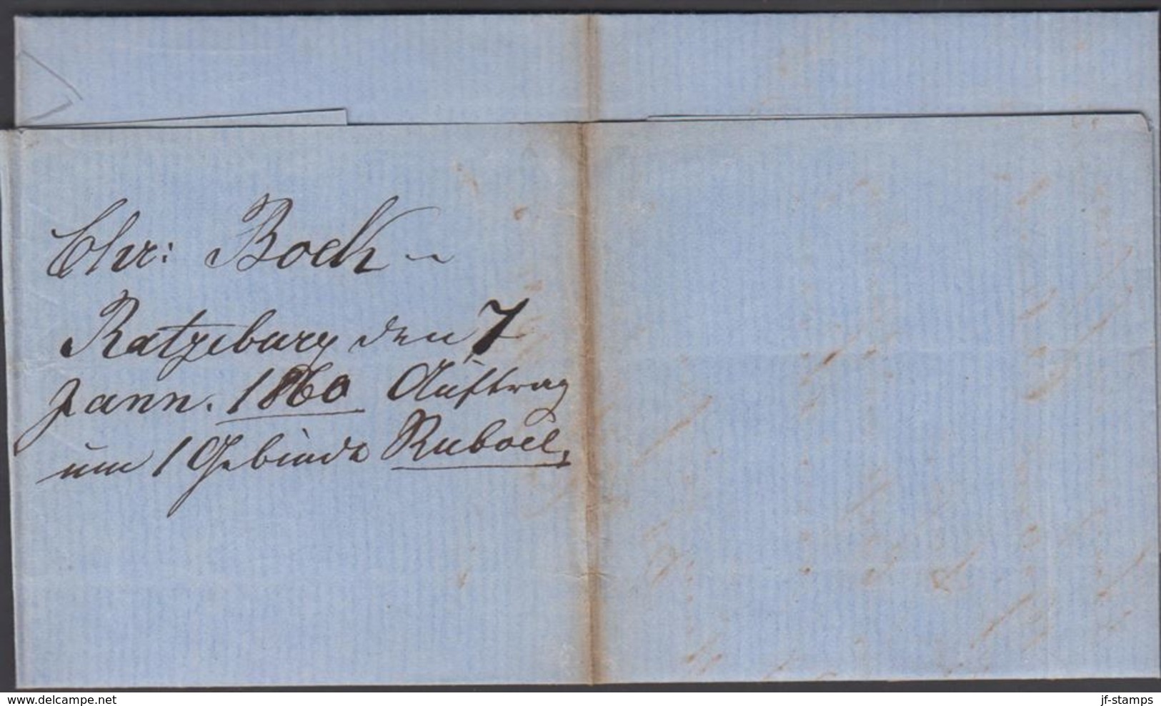 1860. ? + RATZEBURG 7 1 To Hammer Bei Mölln.  4 S KGL POST FRIM. Post Notice On The F... () - JF321288 - Cartas & Documentos