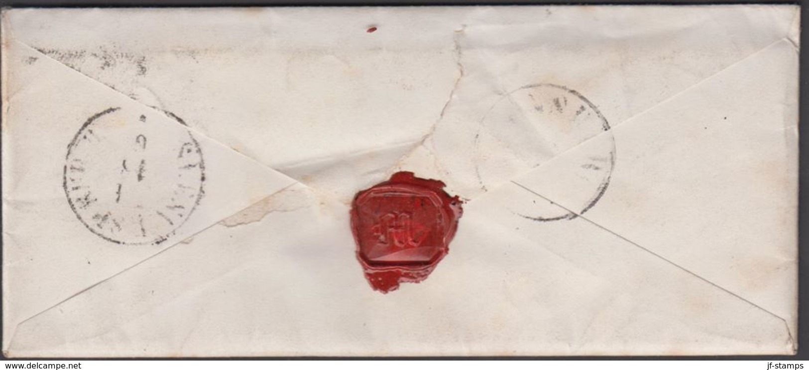 1861. 83 + GARDING 18 6 To Flensburg.  4 S KGL POST FRIM. Written 16th June 1861. Let... () - JF321291 - Storia Postale