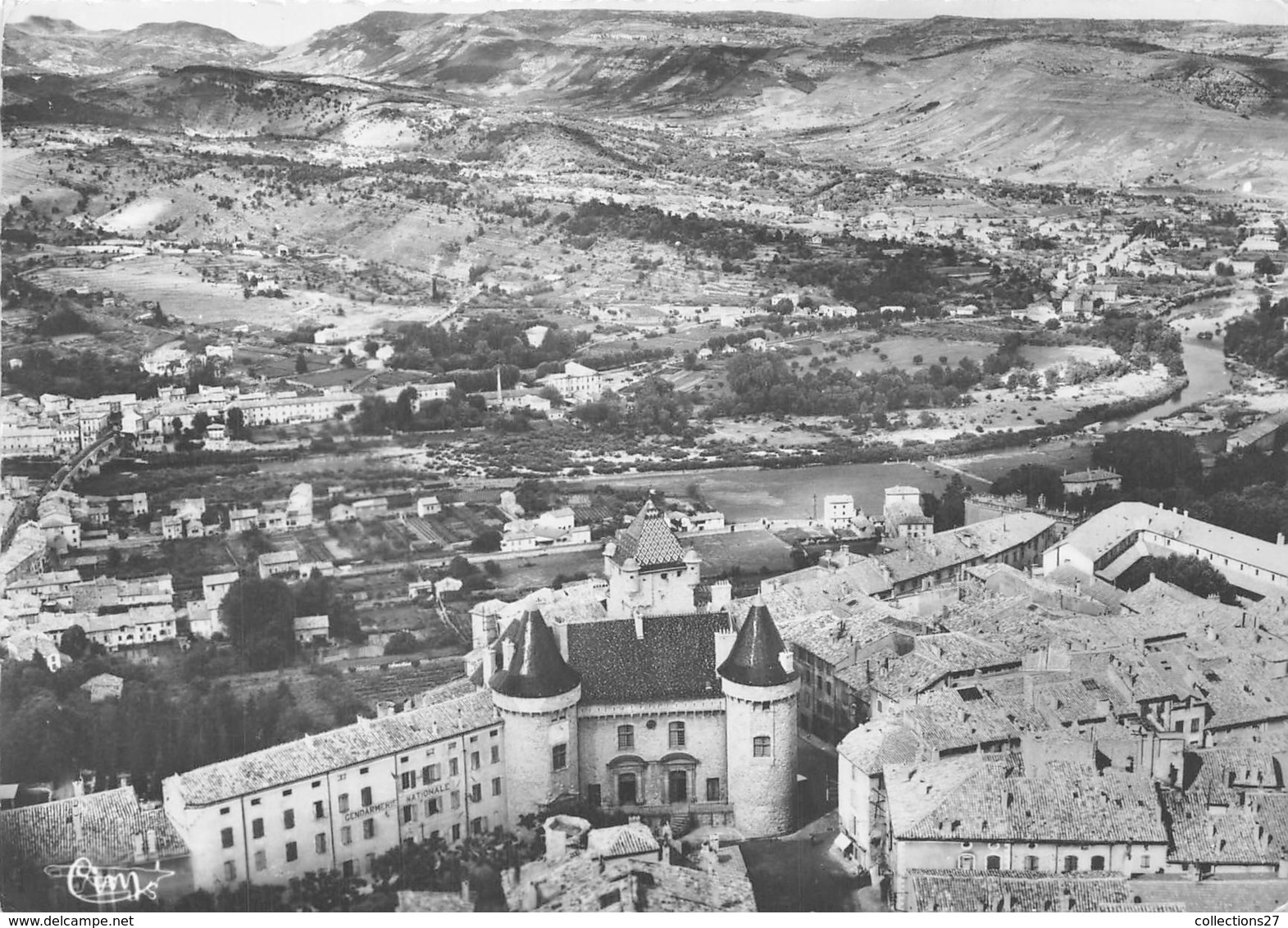 07-AUBENAS- VUE GENERALE AERIENNE - Aubenas