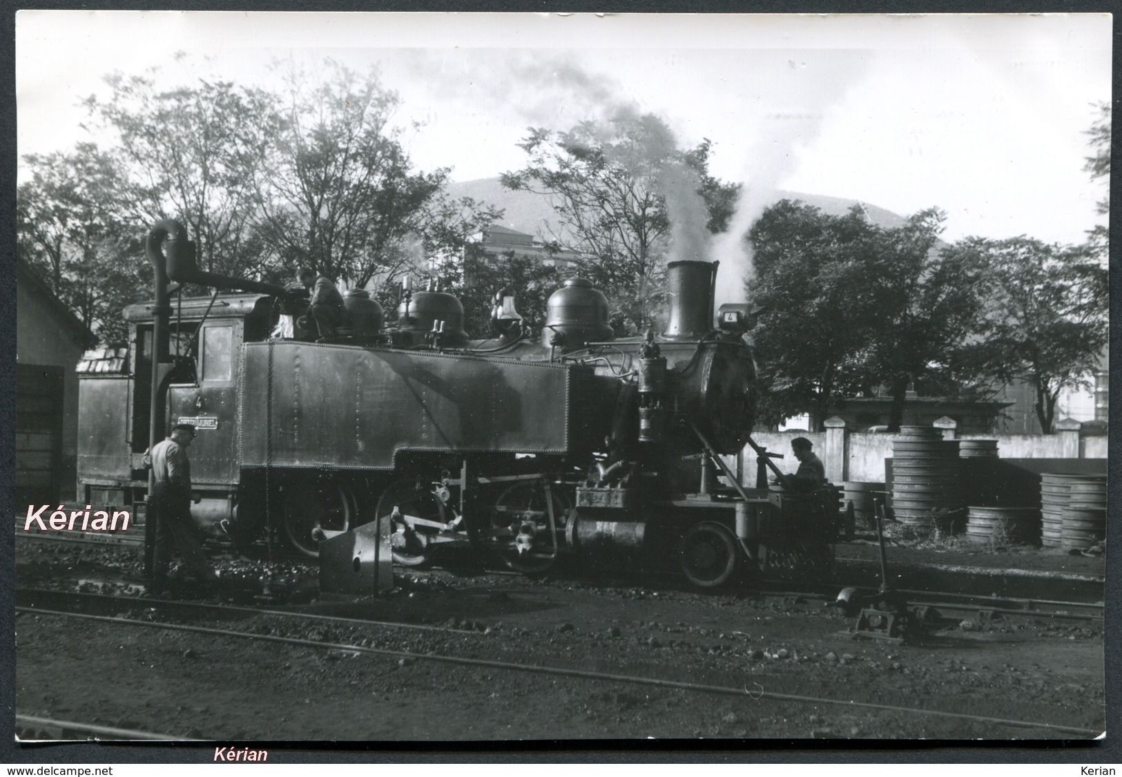 Espagne - Photo Ferrocarril P.V. (Ponferrada - Villablino) - Locomotive 131 T Baldwin " Ortiz Muriel " - Voir 2 Scans - Treinen