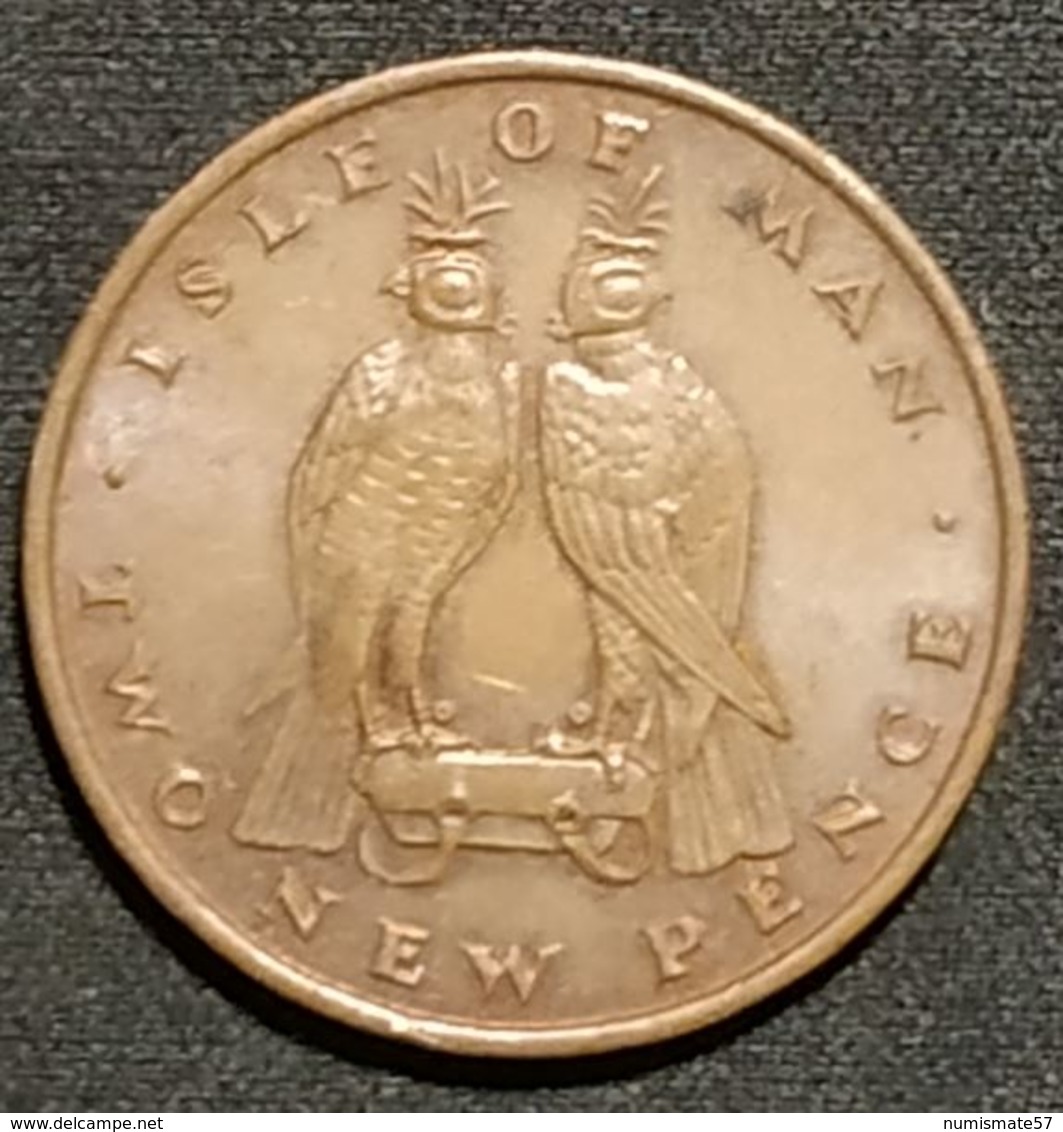 ILE DE MAN - ISLE OF MAN - 2 PENCE 1975 - Elizabeth II ( 2ème Effigie ) - KM 21 - Île De  Man