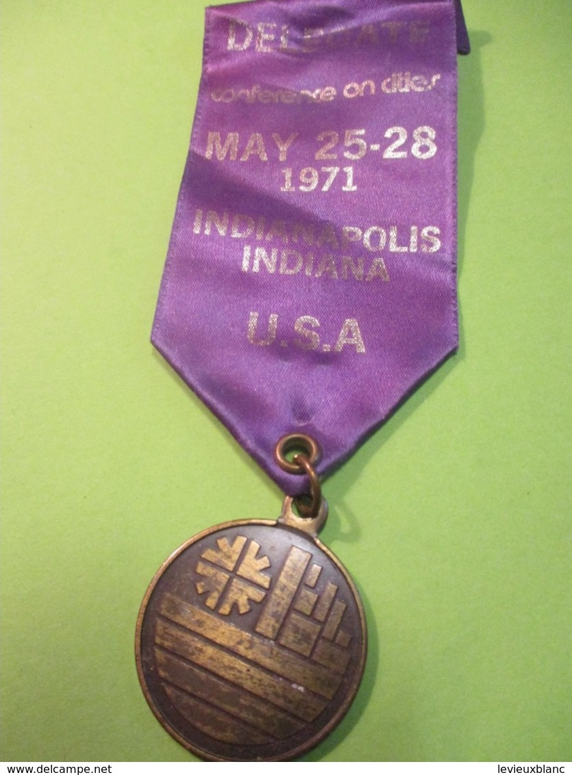 Médaille De Congrés/Conference On Cities/Delegate /  INDIANAPOLIS/ Indiana/ USA/ 1971     MED366 - Estados Unidos