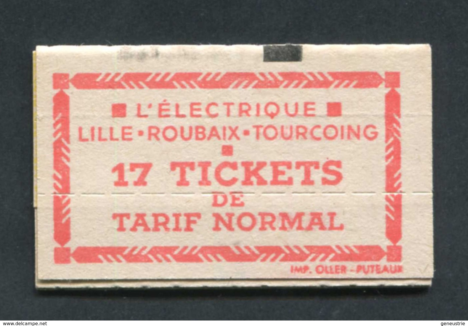Carnet De 17 Tickets Neufs De Tramways Avant 1969 "l'Electrique / ELRT" Lille Roubaix Tourcoing" Tramway - Tram - Europa