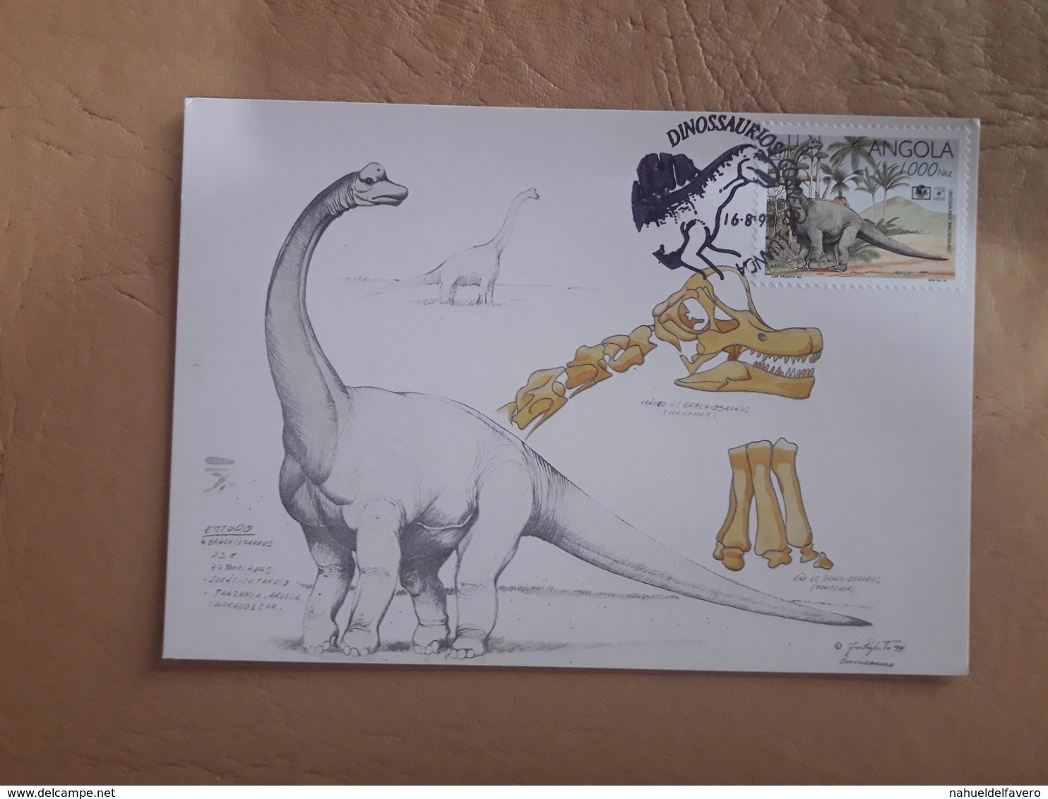 Angola Fdc Dinosaur 1994 - Préhistoriques