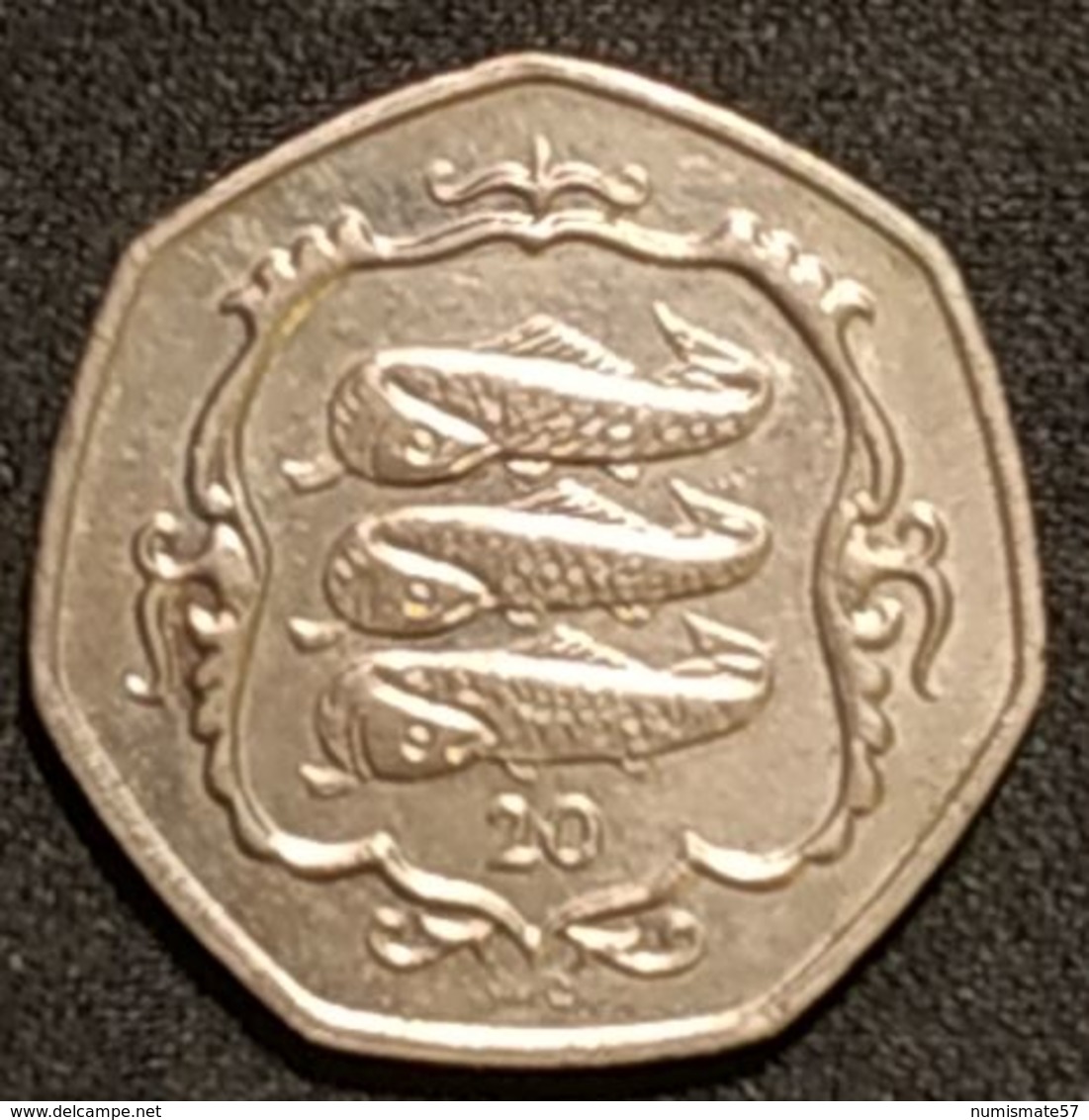 ILE DE MAN - ISLE OF MAN - 20 PENCE 1986 - Elizabeth II ( 3ème Effigie ) - KM 147 - Île De  Man