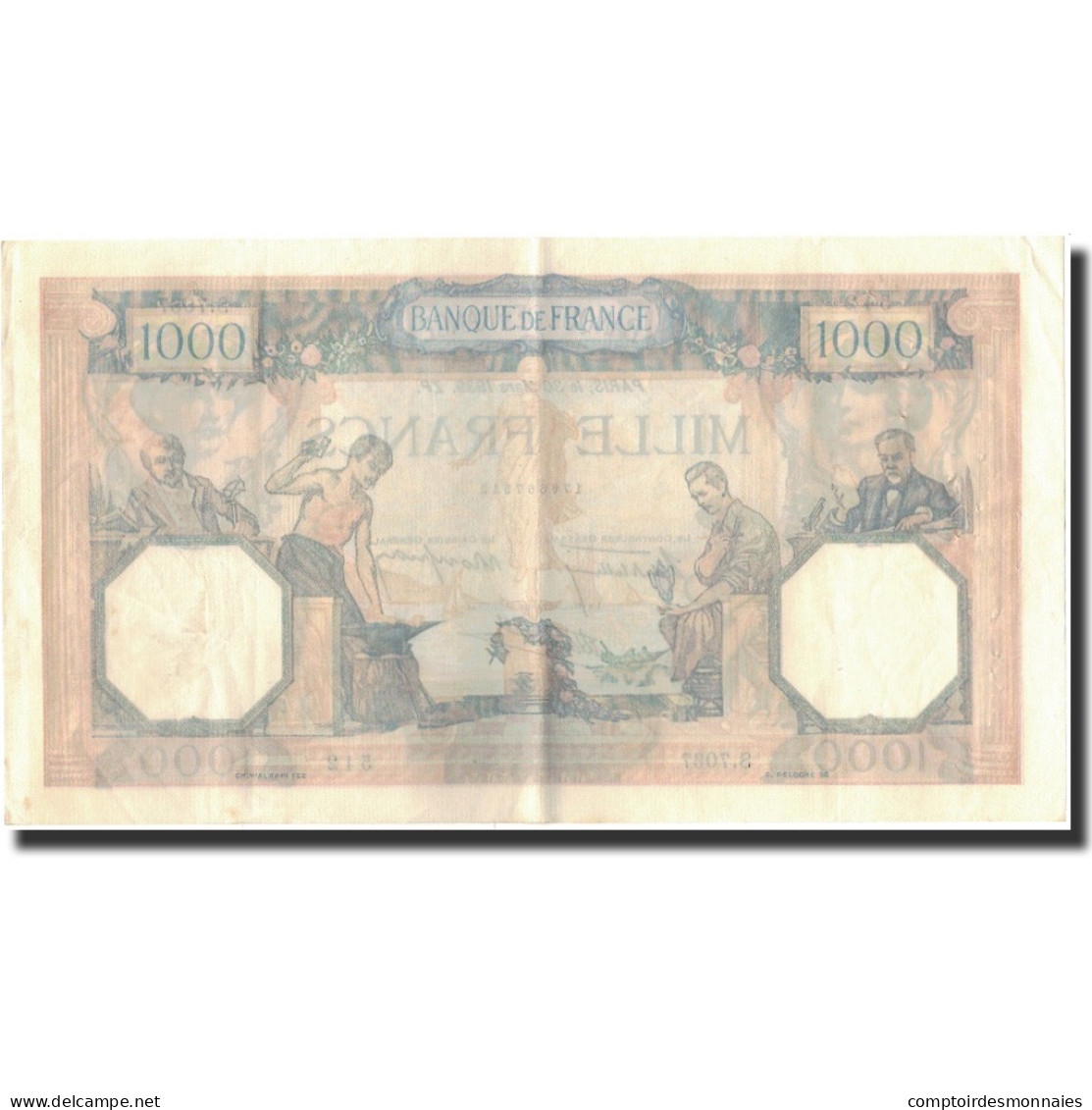 France, 1000 Francs, Cérès Et Mercure, 1939-03-30, SUP, Fayette:38.35, KM:90c - 1 000 F 1927-1940 ''Cérès Et Mercure''