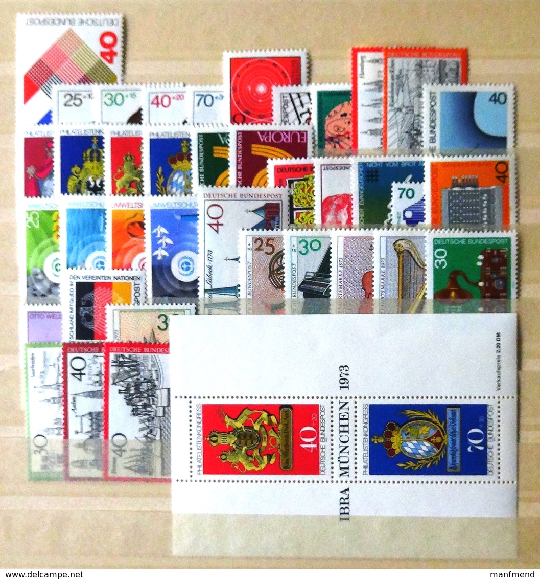 Germany - 1973 - Mi:DE 753-790 Yt:DE 603-639**MNH - Compl.year - Look Scan - Annual Collections