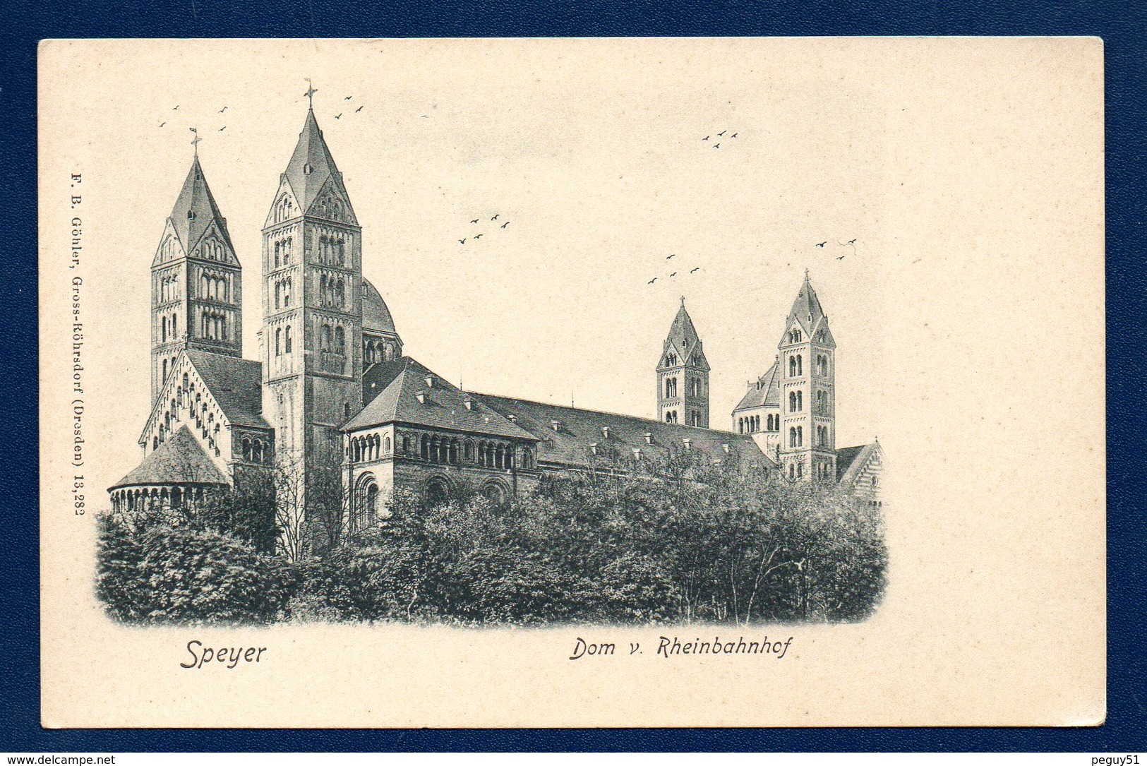 Speyer. Dom Vom Rheinbahnhof Aus. Spire. La Cathédrale Vue De La Gare Du Rhin. Ca 1900 - Speyer