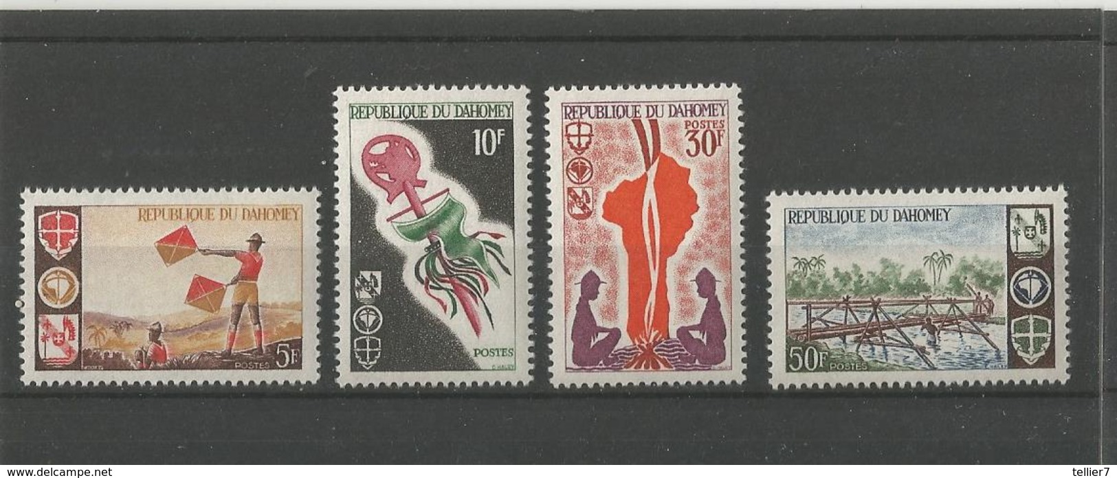 DAHOMEY - TIMBRES NEUFS** N° 242 à 245 - 1966 - SCOUTISME - SERIE COMPLETE - VOIR SCAN - Autres - Afrique