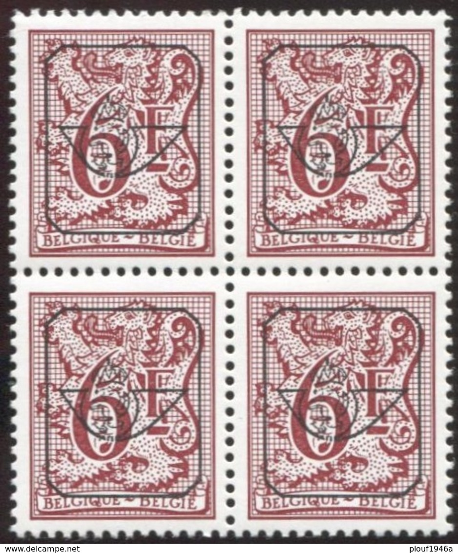 COB  Typo  811 (P6)  Bloc De 4 - Typos 1967-85 (Lion Et Banderole)