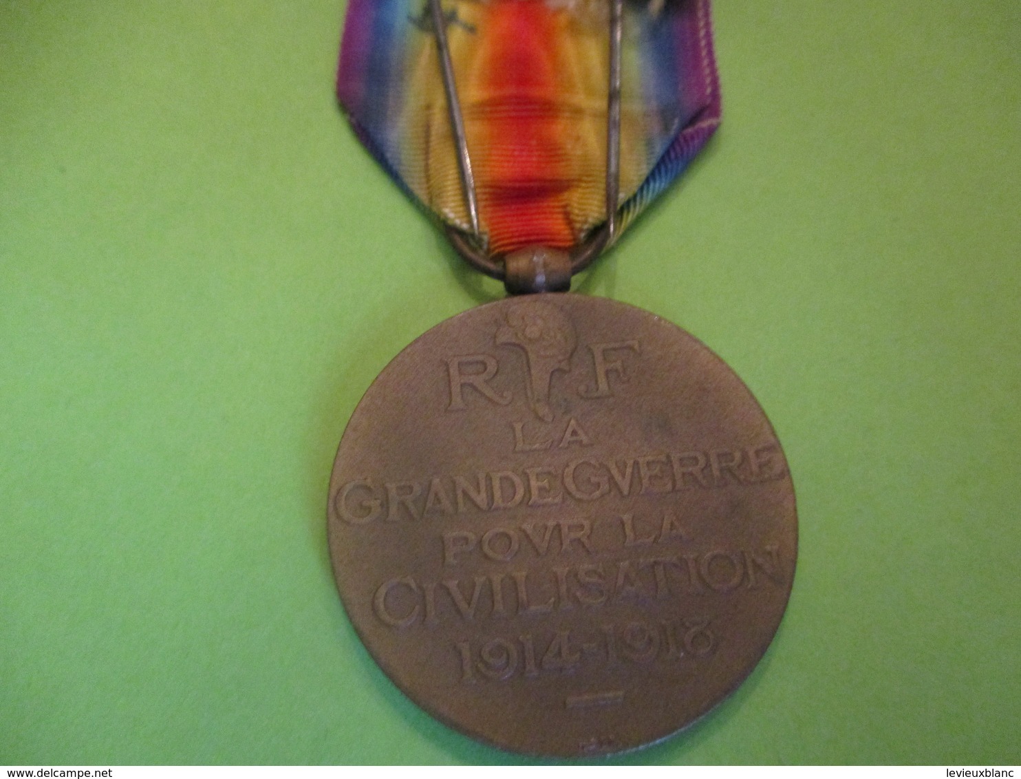 Médaille Commémorative 14-18/ République Française/La Grande Guerre Pour La Civilisation/  Morlon/1922    MED370 - Francia