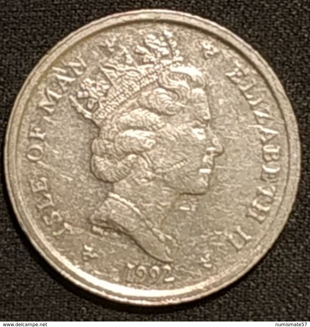 ILE DE MAN - ISLE OF MAN - 10 PENCE 1992 - Elizabeth II ( 3ème Effigie ) - KM 337 - Île De  Man