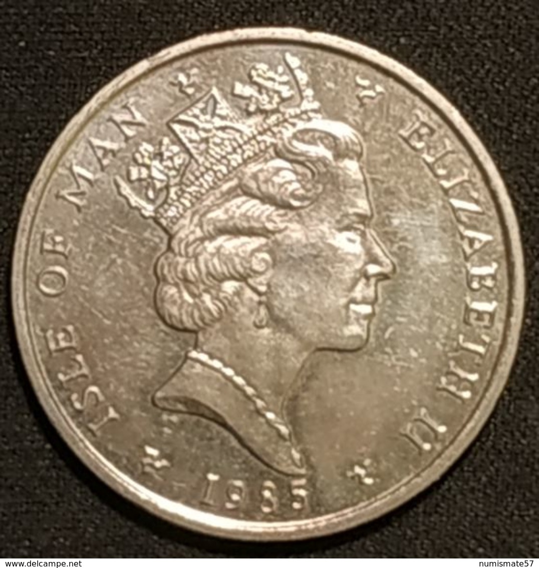 ILE DE MAN - ISLE OF MAN - 10 PENCE 1985 - Elizabeth II ( 3ème Effigie ) - KM 146 - Île De  Man