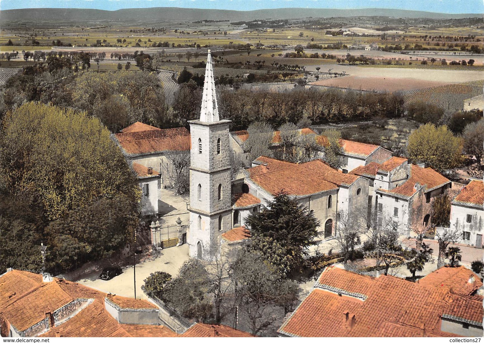 11-SALLES-D'AUDE- L'EGLISE VUE DU CIEL - Salleles D'Aude