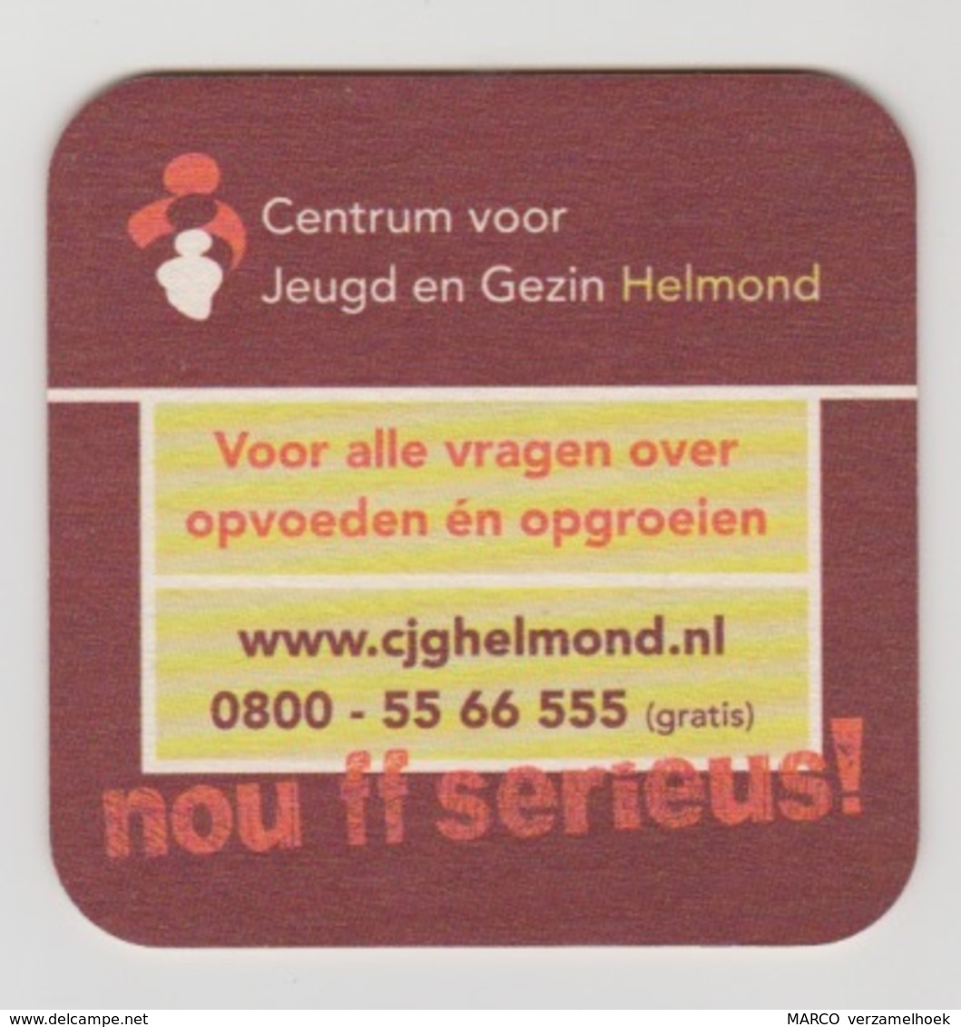 Bierviltje-bierdeckel-beer Mat Centrum Voor Jeugd En Gezin Helmond (NL) Reclamevilt - Beer Mats