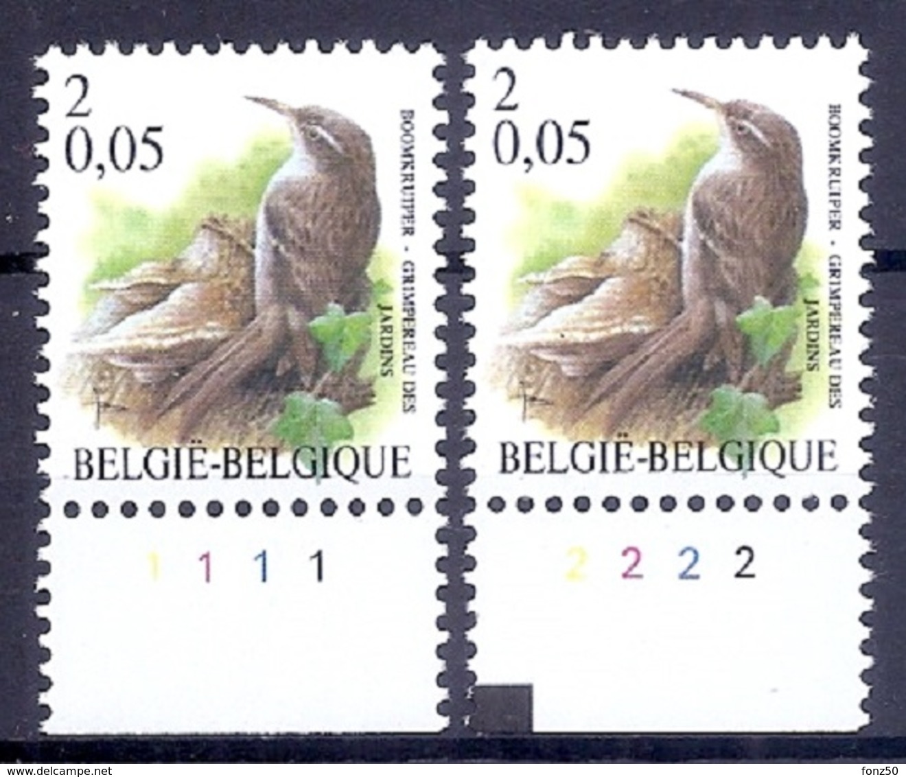 BELGIE * Buzin * Nr 2919 P8  Plaatnr 1+2 * Postfris Xx - 1985-.. Birds (Buzin)