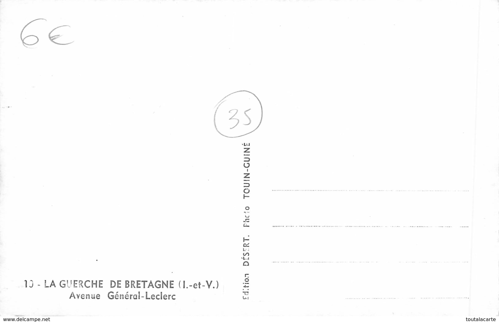 CPSM 35 LA GUERCHE DE BRETAGNE AVENUE GENERAL LECLERC - La Guerche-de-Bretagne