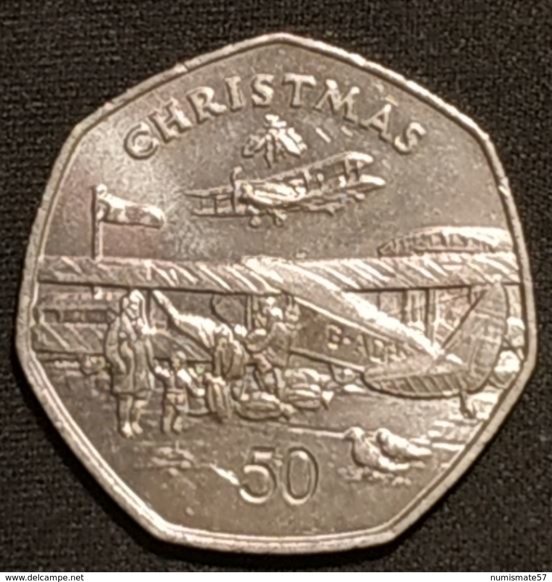 ILE DE MAN - ISLE OF MAN - 50 PENCE 1985 - Elizabeth II ( 3ème Effigie ) - KM 158 - ( CHRISTMAS - NOEL ) - Île De  Man