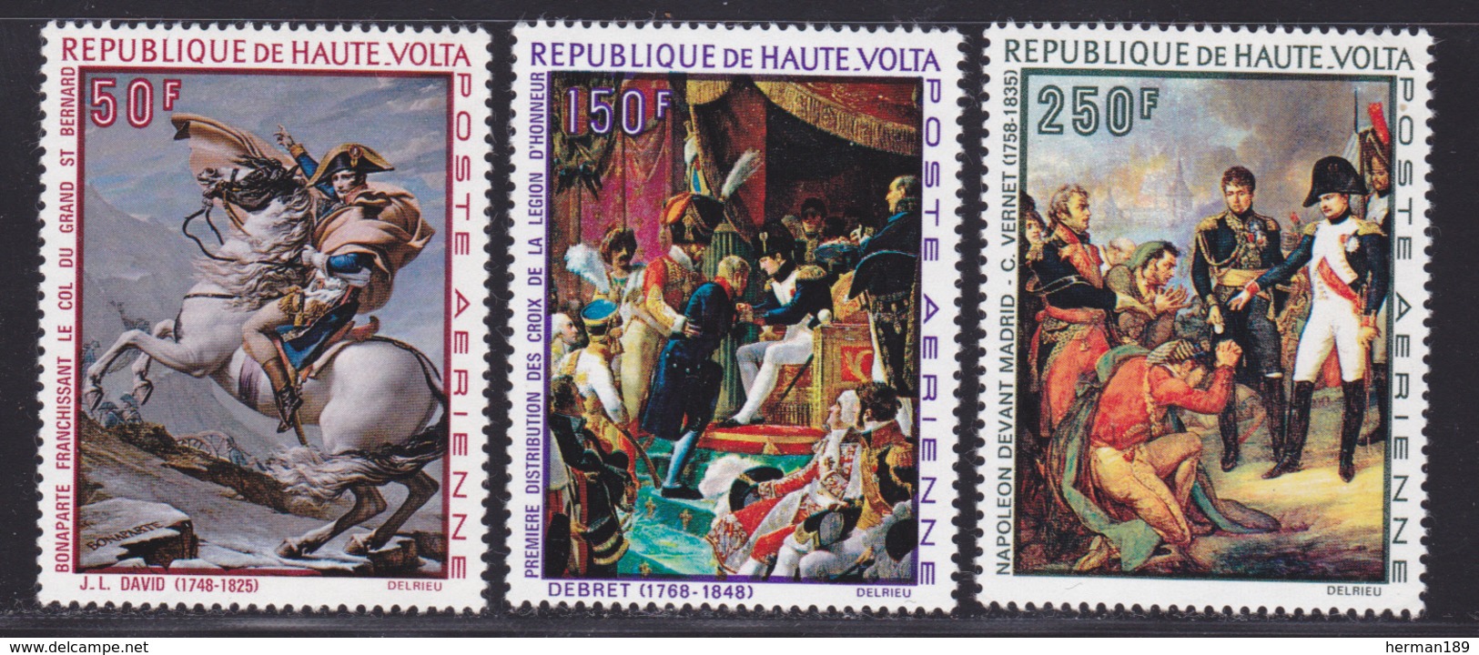 HAUTE-VOLTA AERIENS N°   70 à 72 ** MNH Neufs Sans Charnière, TB (D9222) Tableaux, Napoléon - 1969 - Haute-Volta (1958-1984)