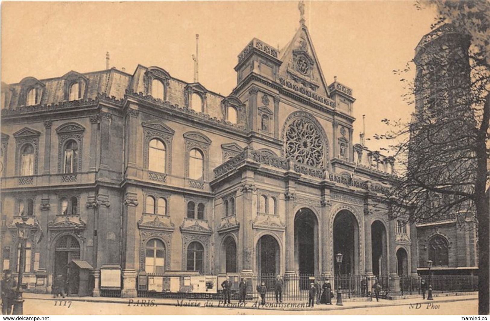 1905 PARIS Mairie Du 1er Arrondissement 2 Scans. Excellent état - Autres & Non Classés