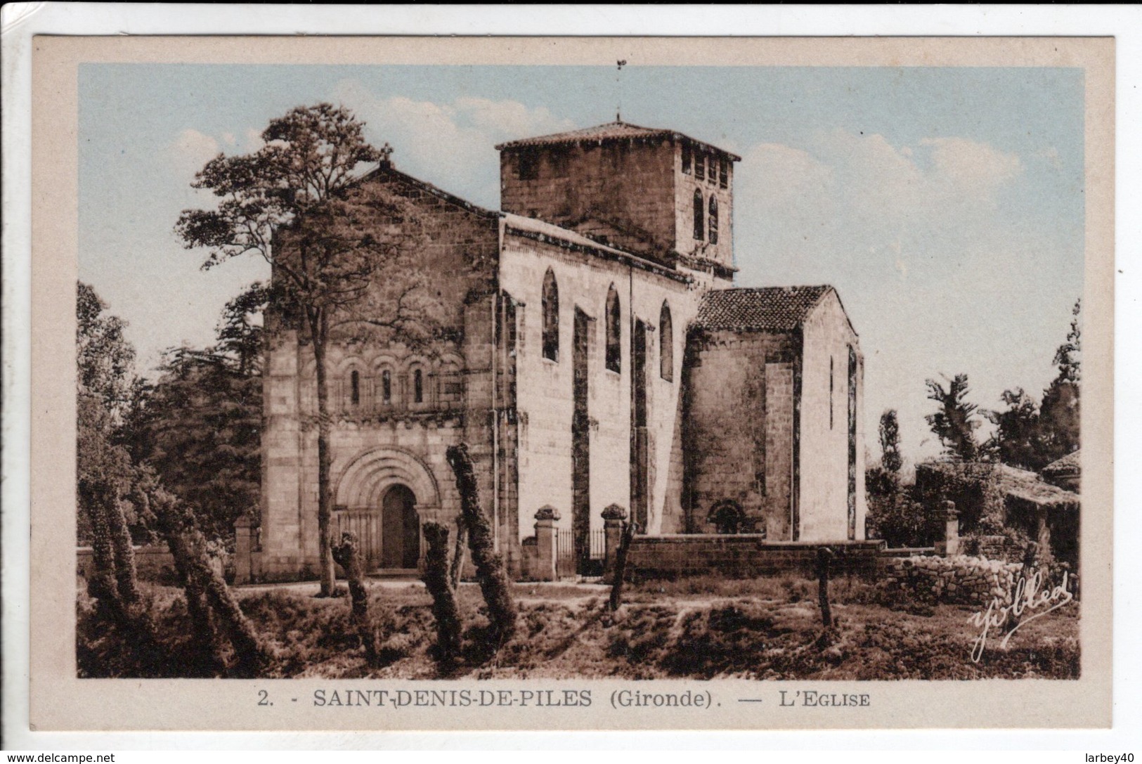 Cpa Saint Denis De Piles  L Eglise - Other & Unclassified