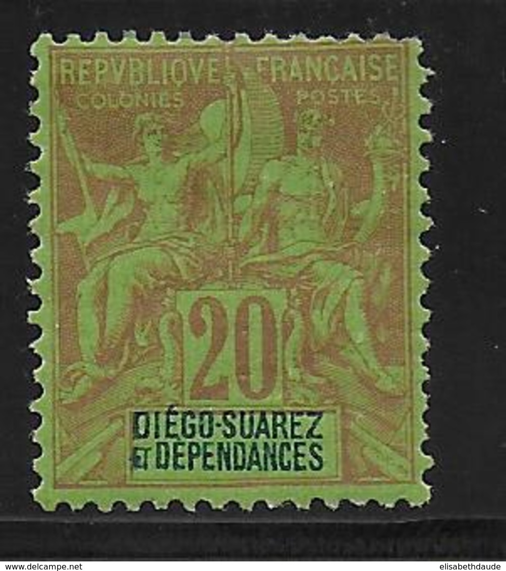 DIEGO-SUAREZ - YVERT N°31 * MLH CHARNIERE PROPRE - COTE = 30 EUR. - - Neufs