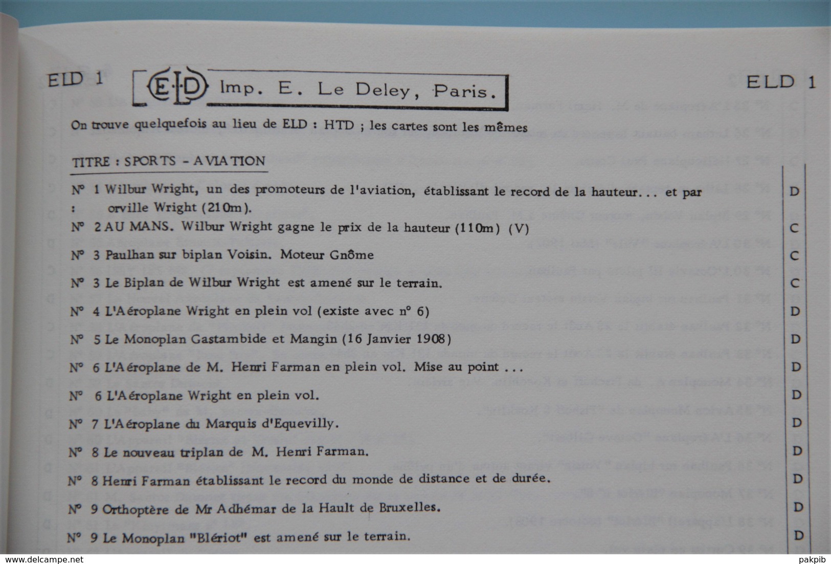 CATALOGUE des CARTES POSTALES éditées en FRANCE sur le thème AVIATION avant 1914 en 2 TOMES