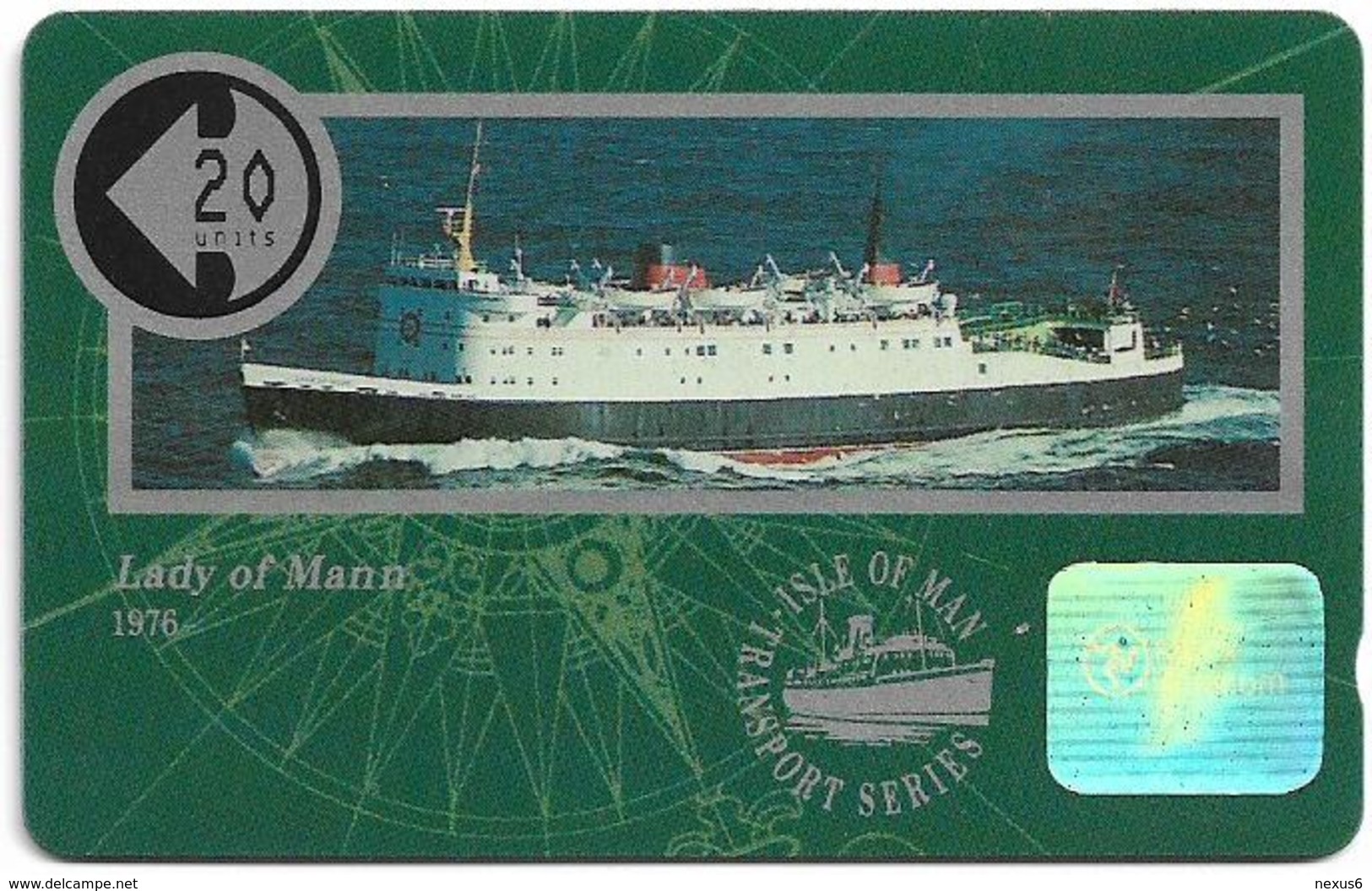Isle Of Man - GPT - Ships - Lady Of Mann - 10IOMA - 1991, 6.000ex, Used - Man (Ile De)