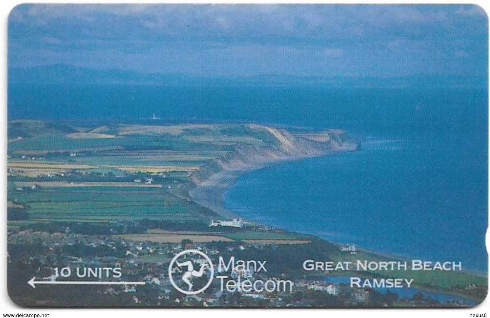 Isle Of Man - GPT - Landscapes - Great North Beach - 5IOMB - 1989, 12.000ex, Used - Man (Ile De)