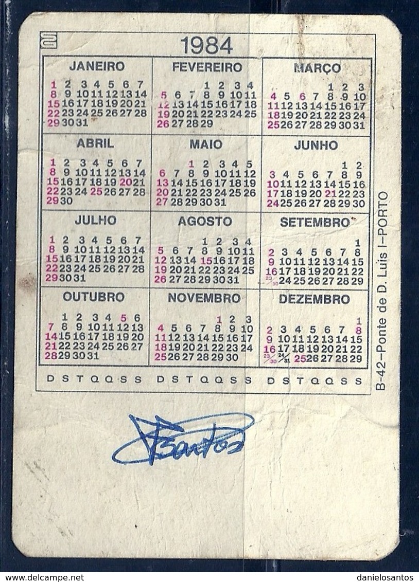 1988 Pocket Calendar Calandrier Calendario Portugal Lugares Cidades Porto Oporto Pontes Bridges - Grand Format : 1981-90