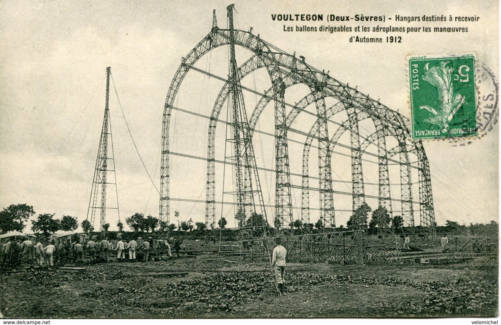 VOULTEGON. 1912.Hangars Destinés à Recevoir Les Ballons Dirigeables - Altri & Non Classificati