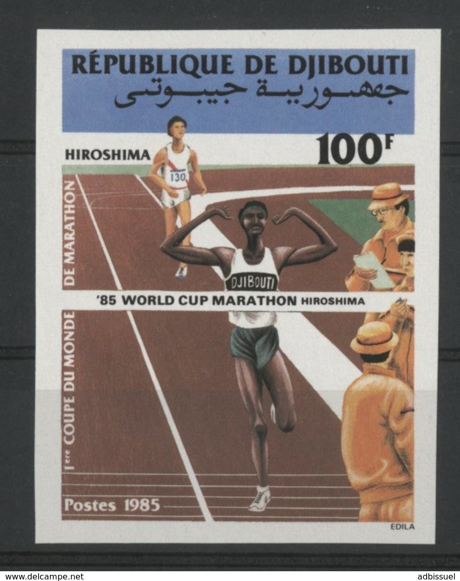 DJIBOUTI N° 615 NEUF ** MNH Non Dentelé (imperforated) HIROSHIMA COUPE DU MODE DE MARATHON. TB - Athletics