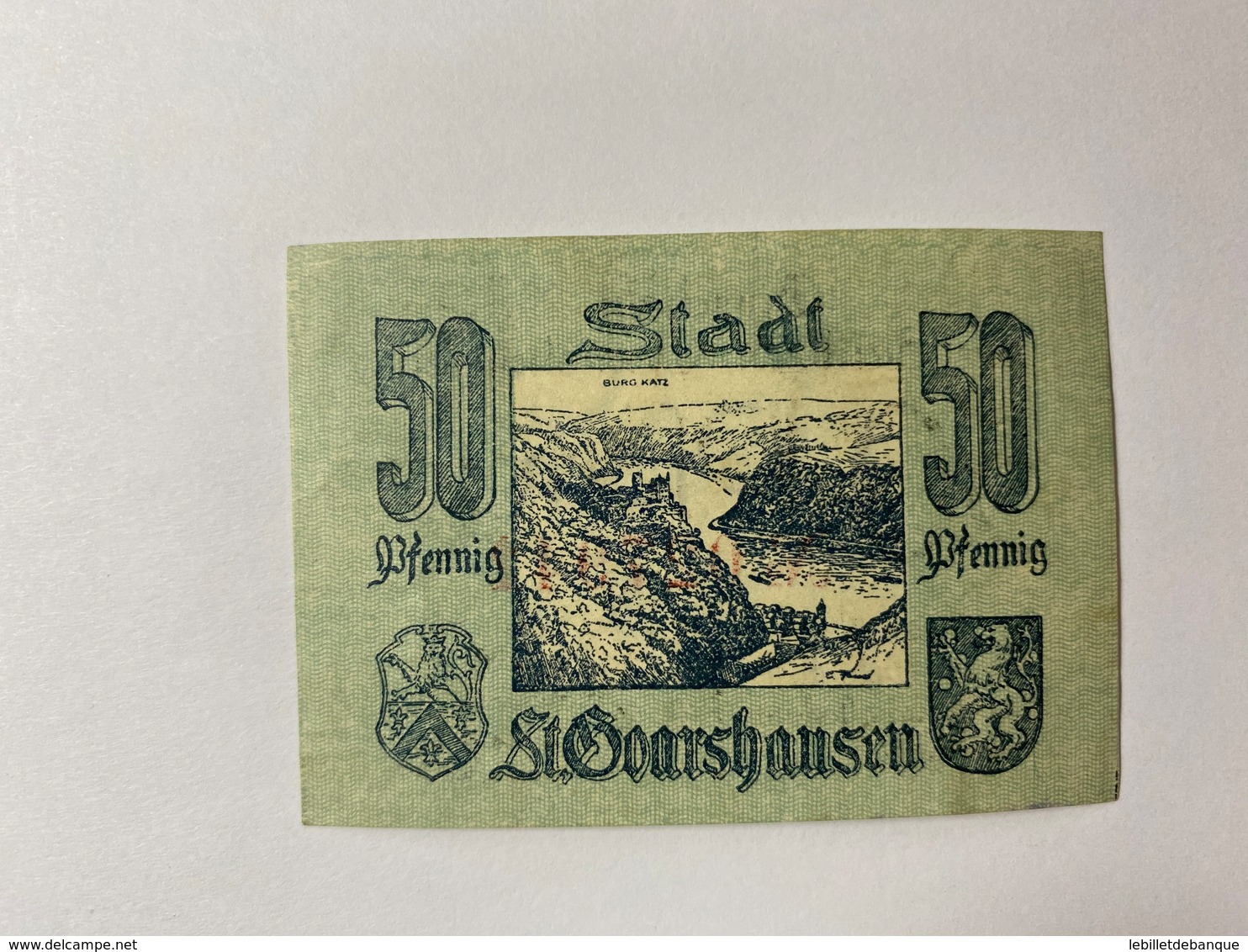 Allemagne Notgeld St Goarshausen 50 Pfennig - Collections