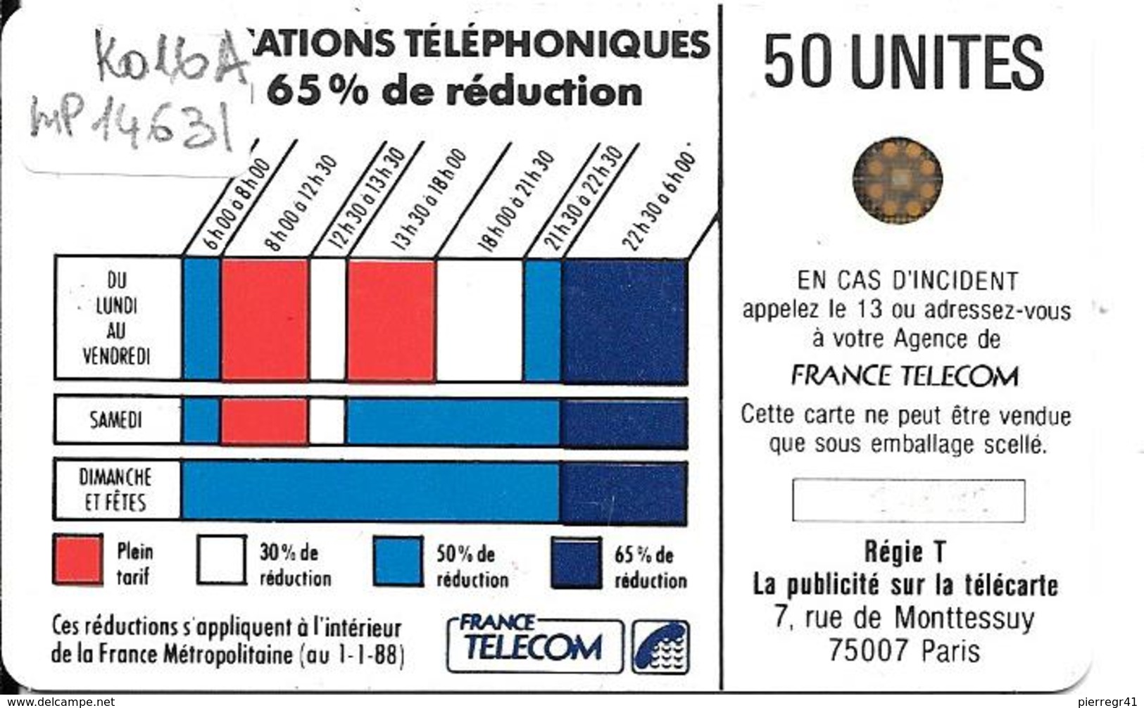 CARTE-PUBLIC-Ko16A.540-50U-SC5on-Entourage-CORDON BLEU-5 Impact 14631-YUtilisé-TBE - Telefonschnur (Cordon)