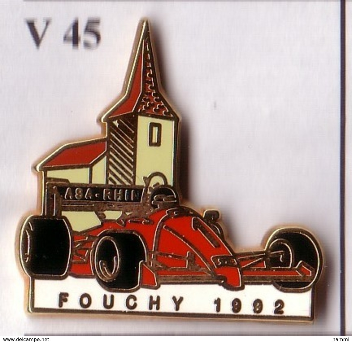 V45 PIN'S  FERRARI ASA RHIN FOUCHY Alsace Qualité Arthus Signé Boussmart Achat Immédiat - Ferrari