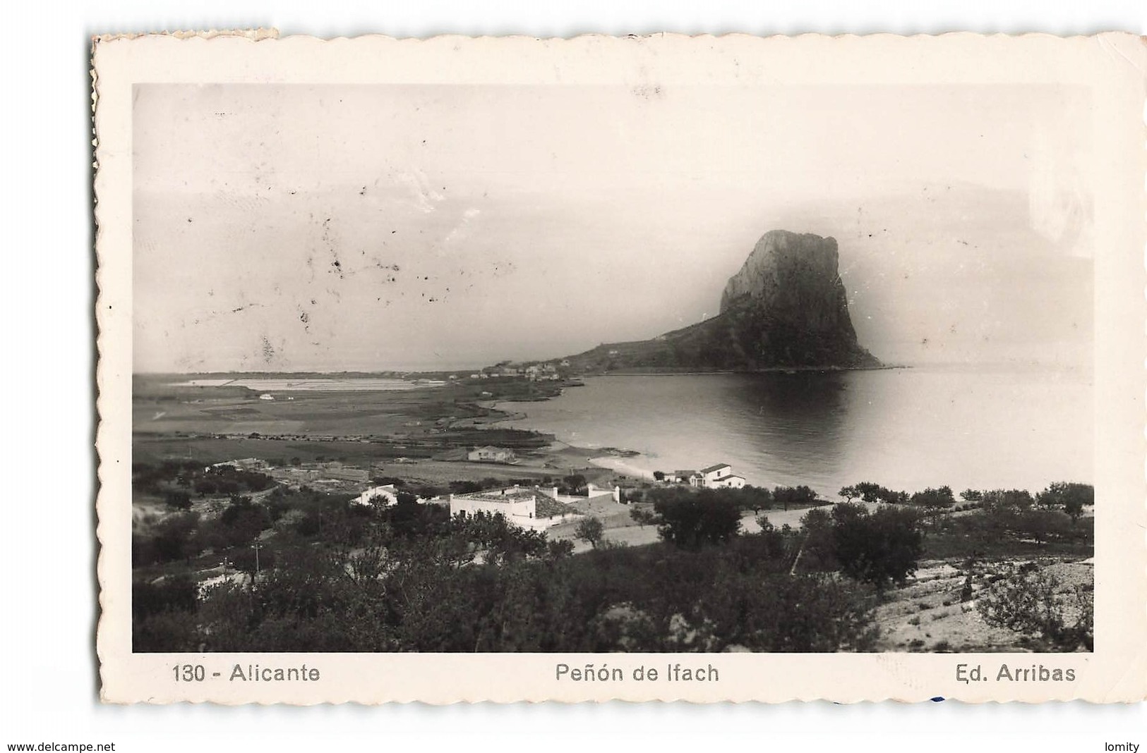 Espagne Alicante Penon De Ifach + Timbre 2 Timbres Cachet CPSM PF - Alicante