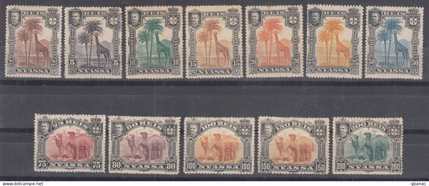 Portugal Nyassa 1901 Mi#27-38 Mint Hinged - Nyassaland