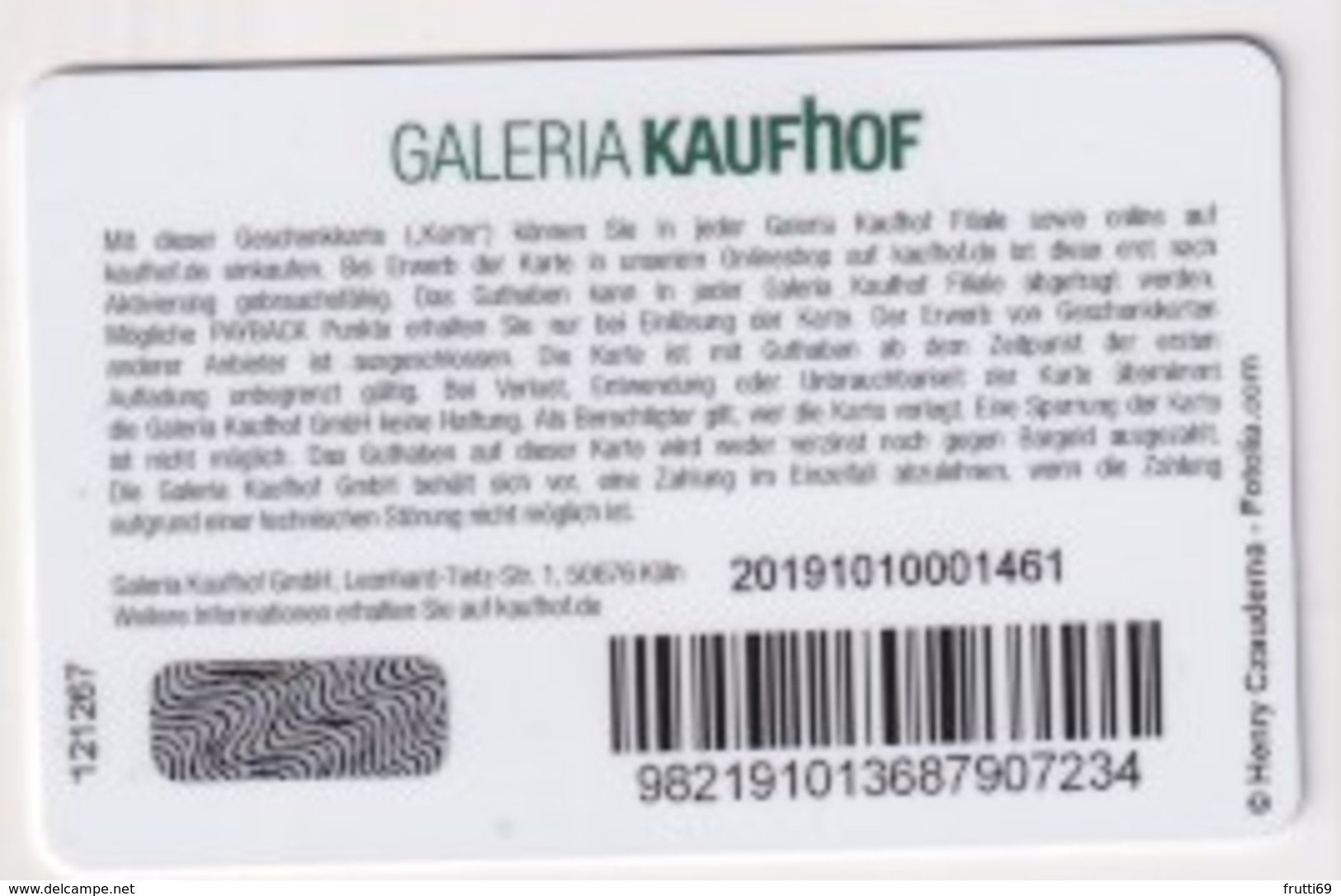 GC 23095 GERMANY - Galeria Kaufhof - München - Gift Cards