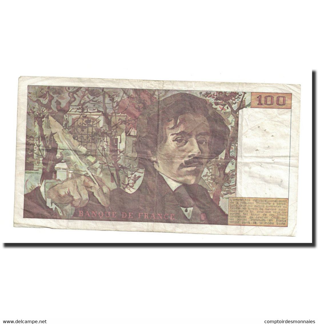 France, 100 Francs, Delacroix, 1986, TTB, Fayette:69.06, KM:154b - 100 F 1978-1995 ''Delacroix''