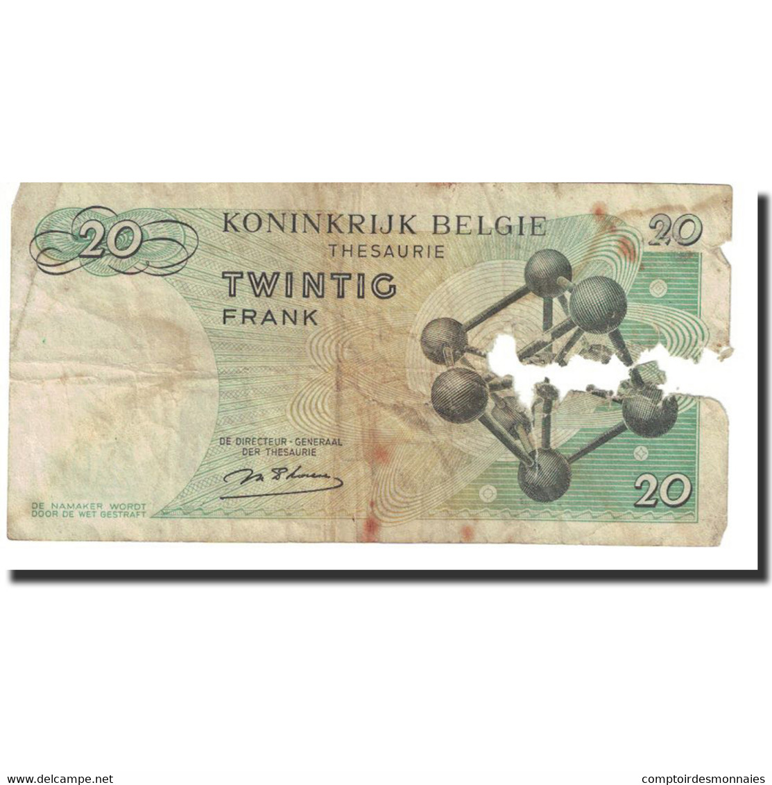 Billet, Belgique, 20 Francs, 1964, 1964-06-15, KM:138, AB - 20 Francs