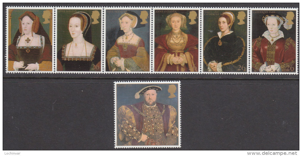 GREAT BRITAIN, 1997 THE TUDORS 7 MNH - Neufs