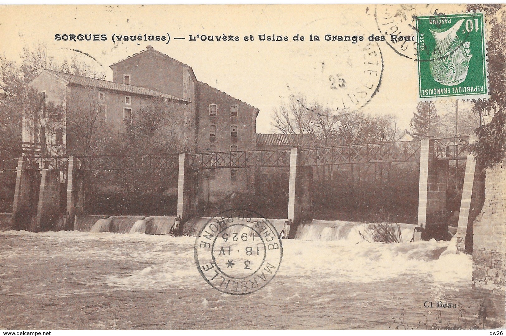 Sorgues (Vaucluse) L'Ouvèze Et L'Usine De La Grange Des Roues - Cliché Beau - Sorgues