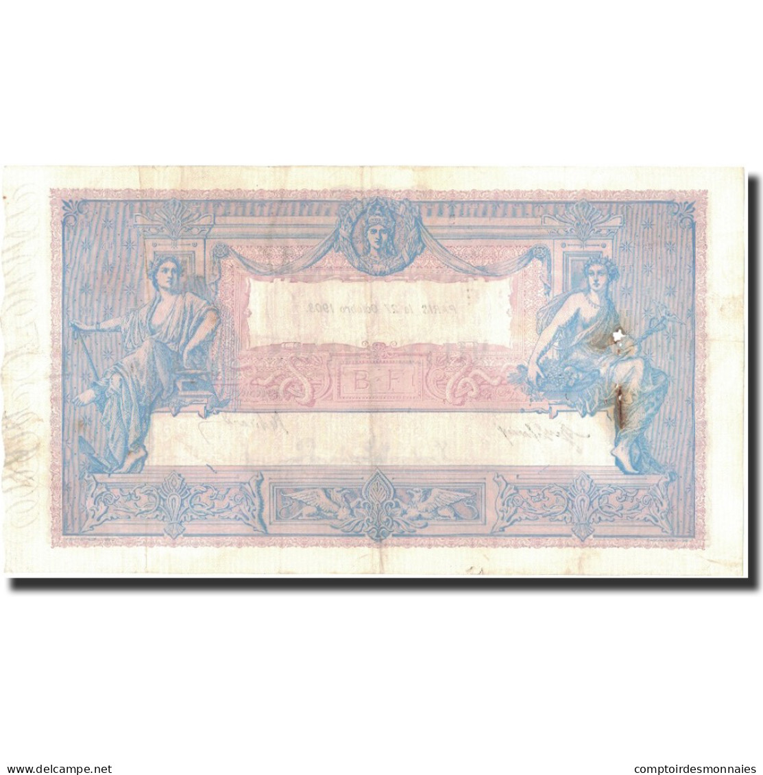 France, 1000 Francs, Bleu Et Rose, 1908, 1908-10-27, TB, Fayette:36.22, KM:67g - 50 F 1889-1927 ''Bleu Et Rose''