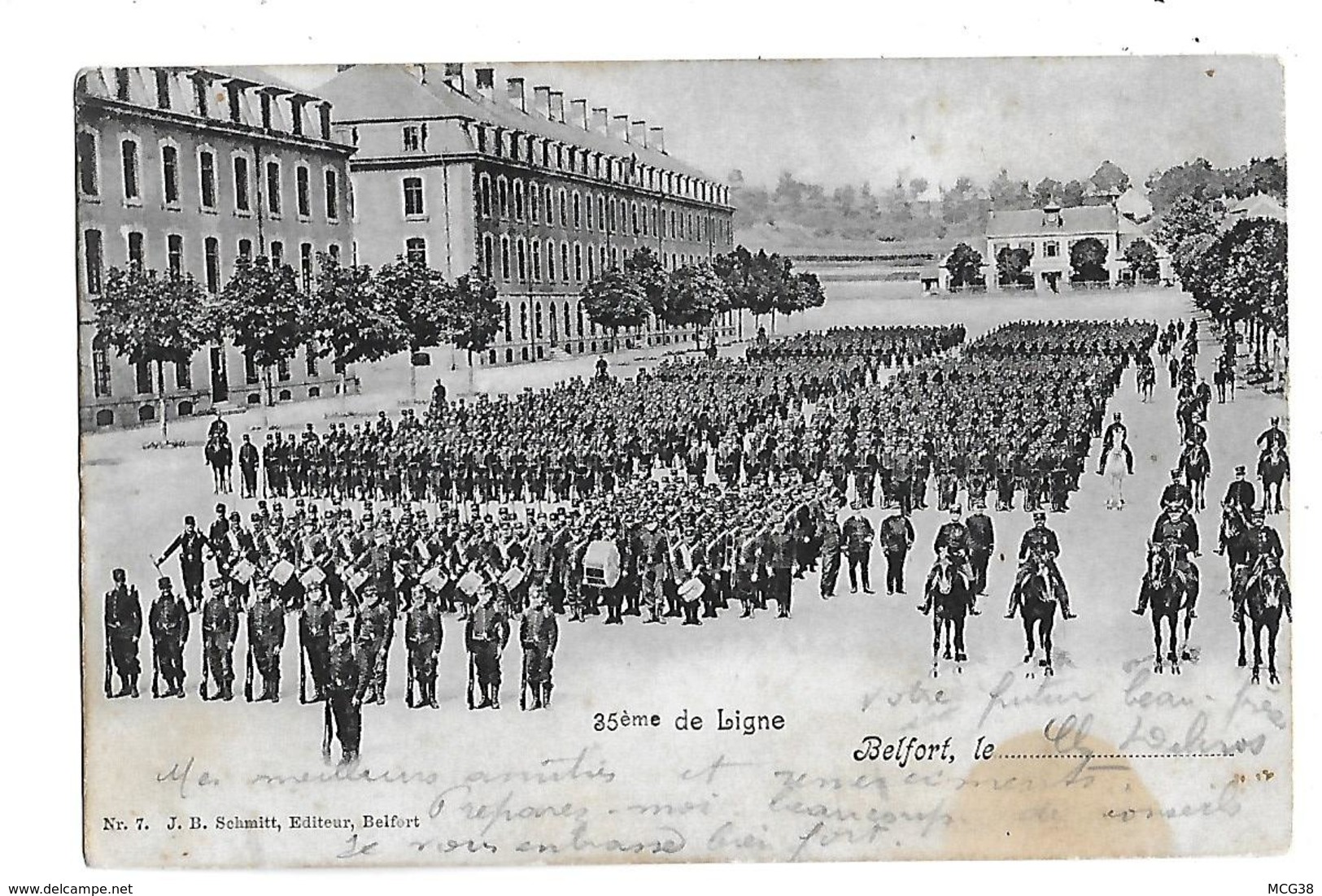 90  -CPA  PIONNIERE  De  BELFORT - 35 ème  De  Ligne  En  1903  (  Très  Très  Animée  ) - Belfort – Siège De Belfort